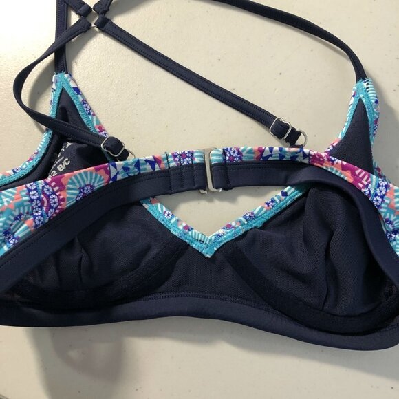 Athleta Bikini Top‎ Multicolored Print Size 32 B/C - Picture 4 of 9